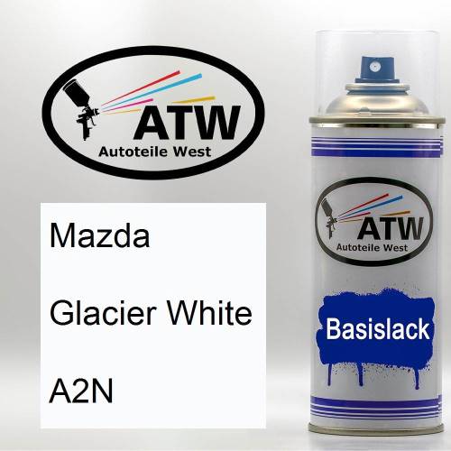 Mazda, Glacier White, A2N: 400ml Sprühdose, von ATW Autoteile West.